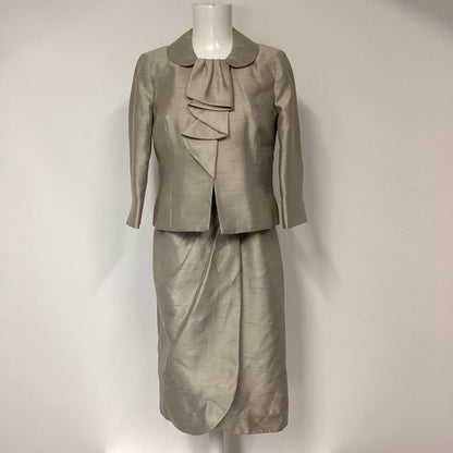 Betty Jackson Champagne Occasion Dress Suit Size 10