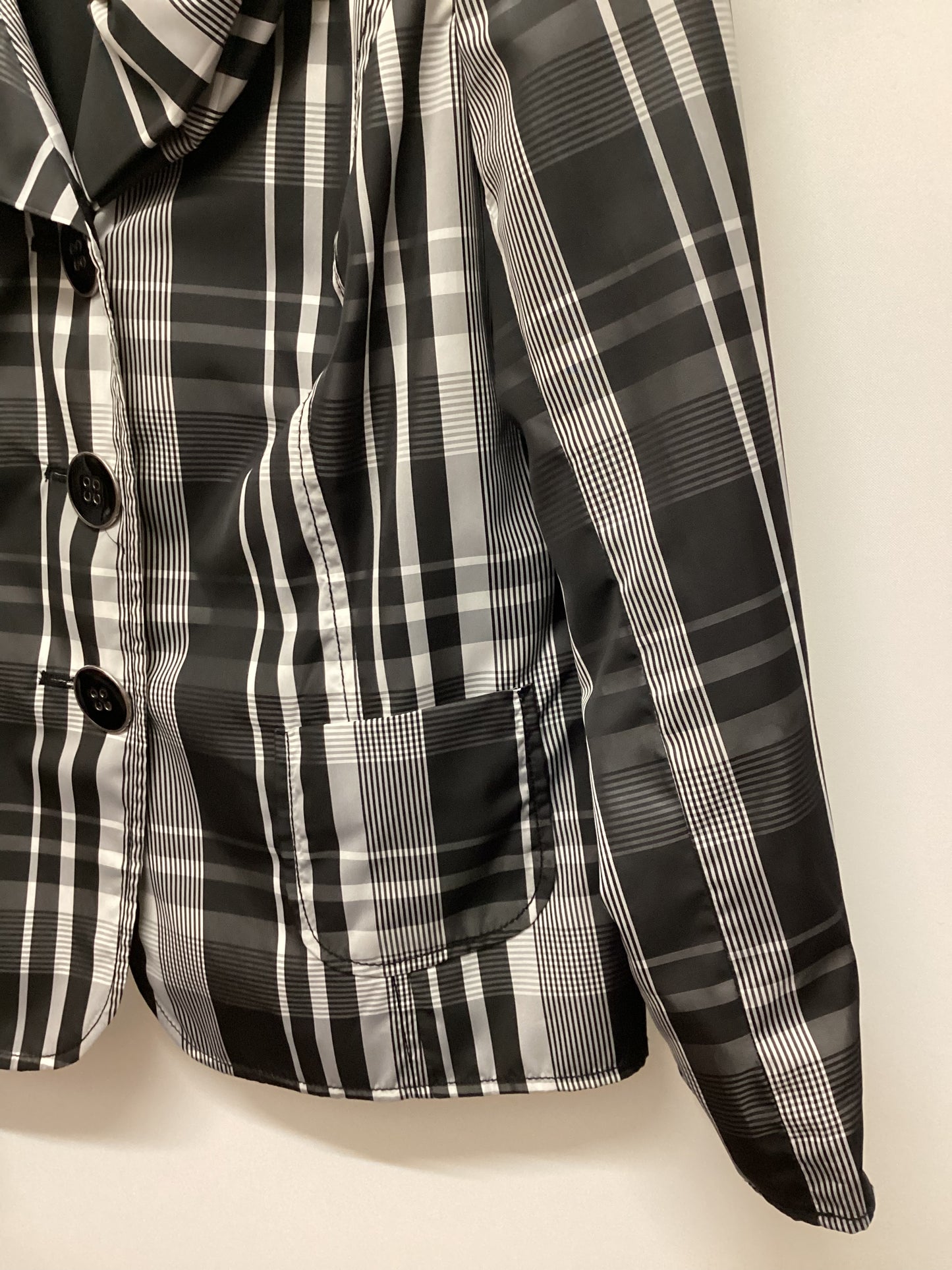 Madeleine Black and White Check Jacket Size 16