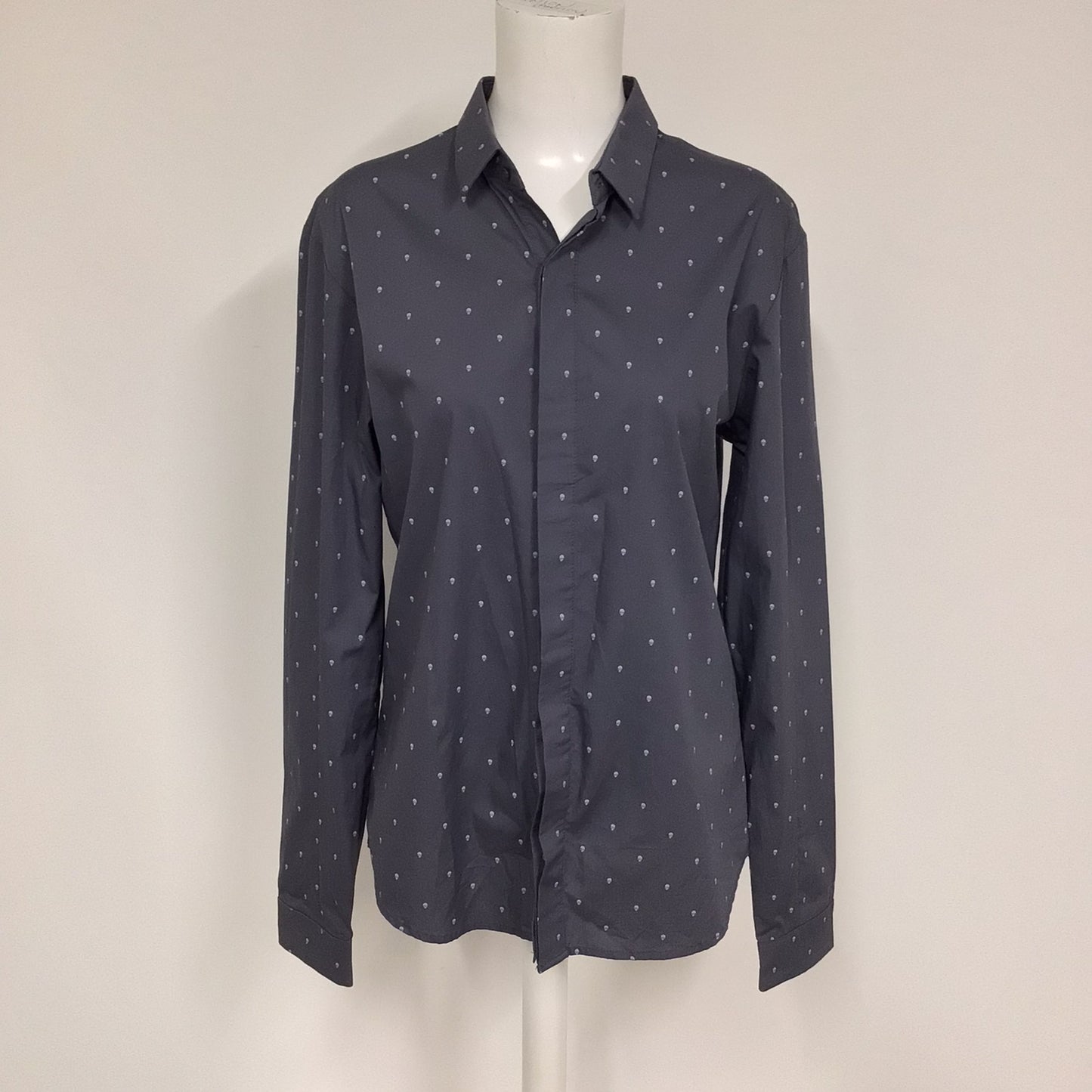 BNWT ElevenParis Dark Slate Grey Shirt w/Skull Print Size M