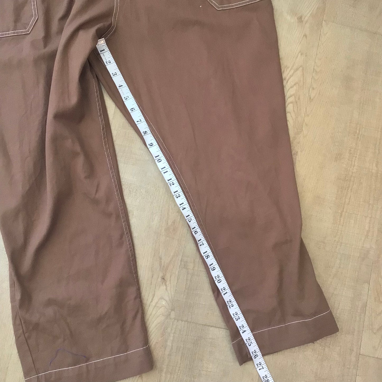 BNWT Lucy & Yak Oak Brown Organic Cotton Carmen Jumpsuit Size 2XL