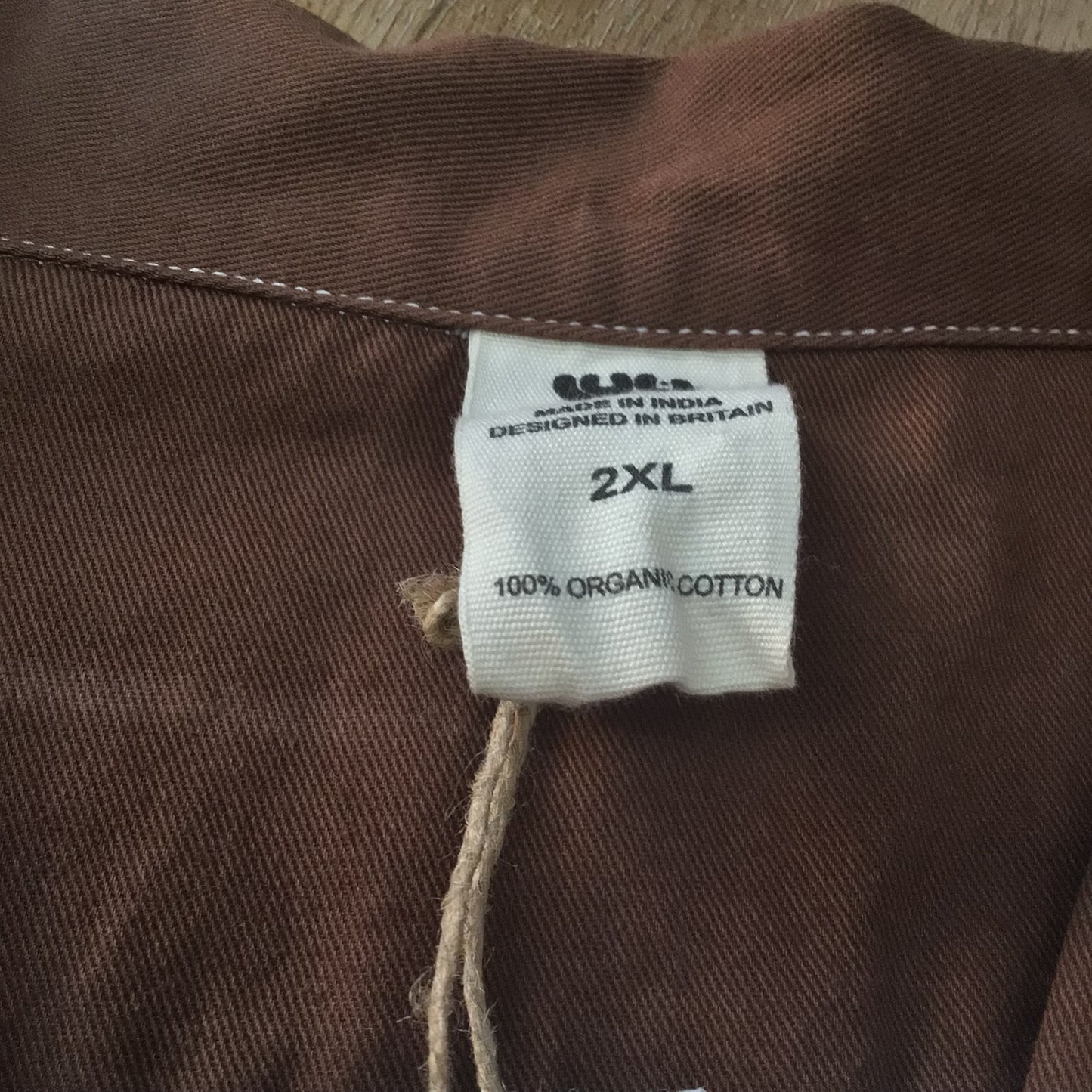 BNWT Lucy & Yak Oak Brown Organic Cotton Carmen Jumpsuit Size 2XL