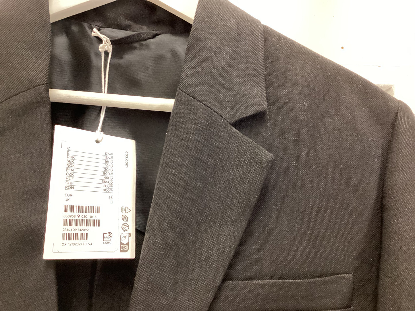 BNWT COS Black Blazer UK 8