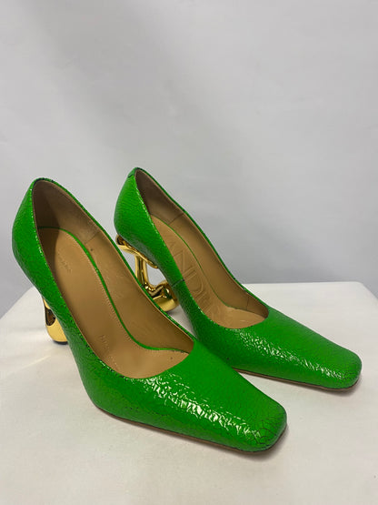 J W Anderson Green Leather Bubble Heel Pumps 36/3.5