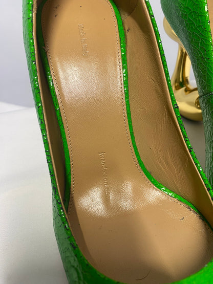 J W Anderson Green Leather Bubble Heel Pumps 36/3.5