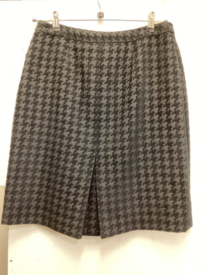 Brooks Brothers Women’s 346 Houndstooth A-Line Skirt Black & Gray