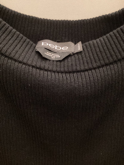 Bebe Black Lace Bell Sleeves Knitted Top Size S