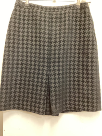 Brooks Brothers Women’s 346 Houndstooth A-Line Skirt Black & Gray