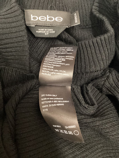Bebe Black Lace Bell Sleeves Knitted Top Size S