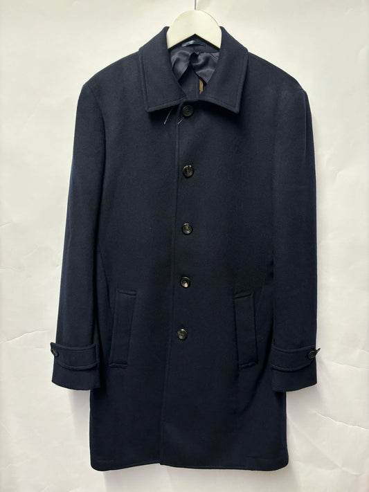 J P Hackett 14 Saville Row Navy Wool Coat 38R