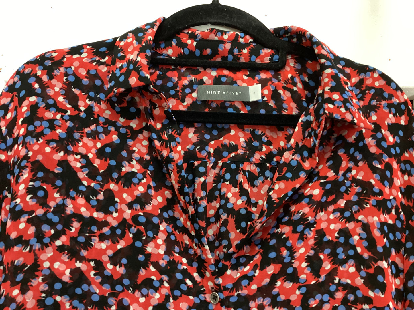 Mint Velvet Blouse Button-Up Size 8