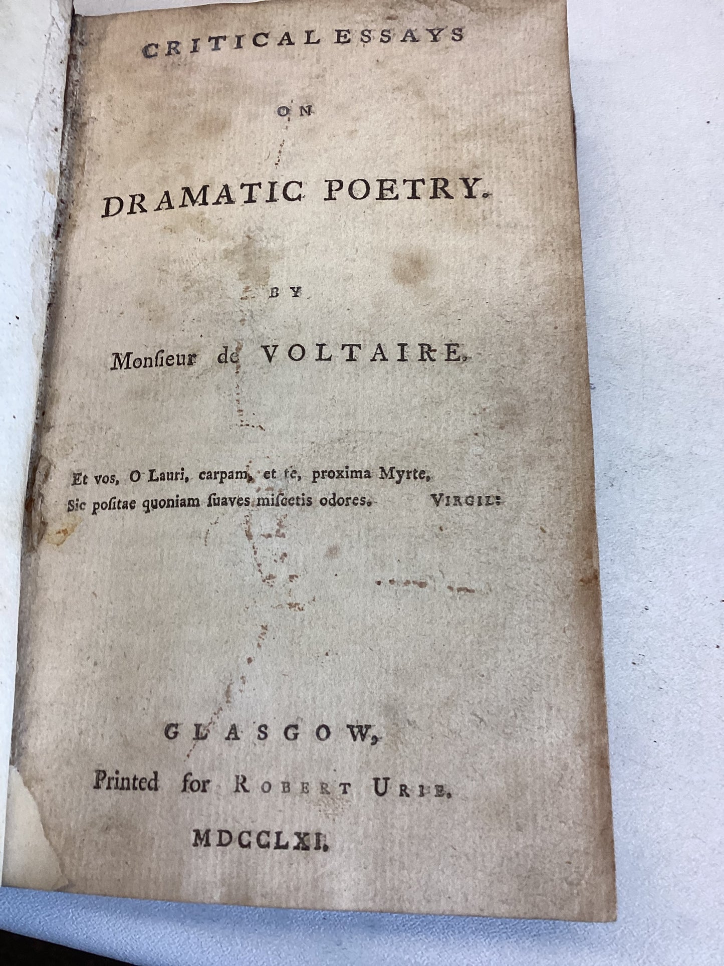 Critical Essays On Dramatic Poetry By Voltaire 1761 A Philosophical Analysis of Shakespears's Remarkable Characters by Richardson 1774s