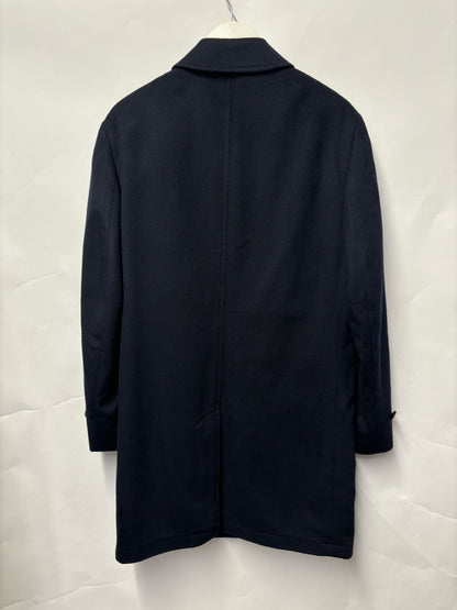 J P Hackett 14 Saville Row Navy Wool Coat 38R