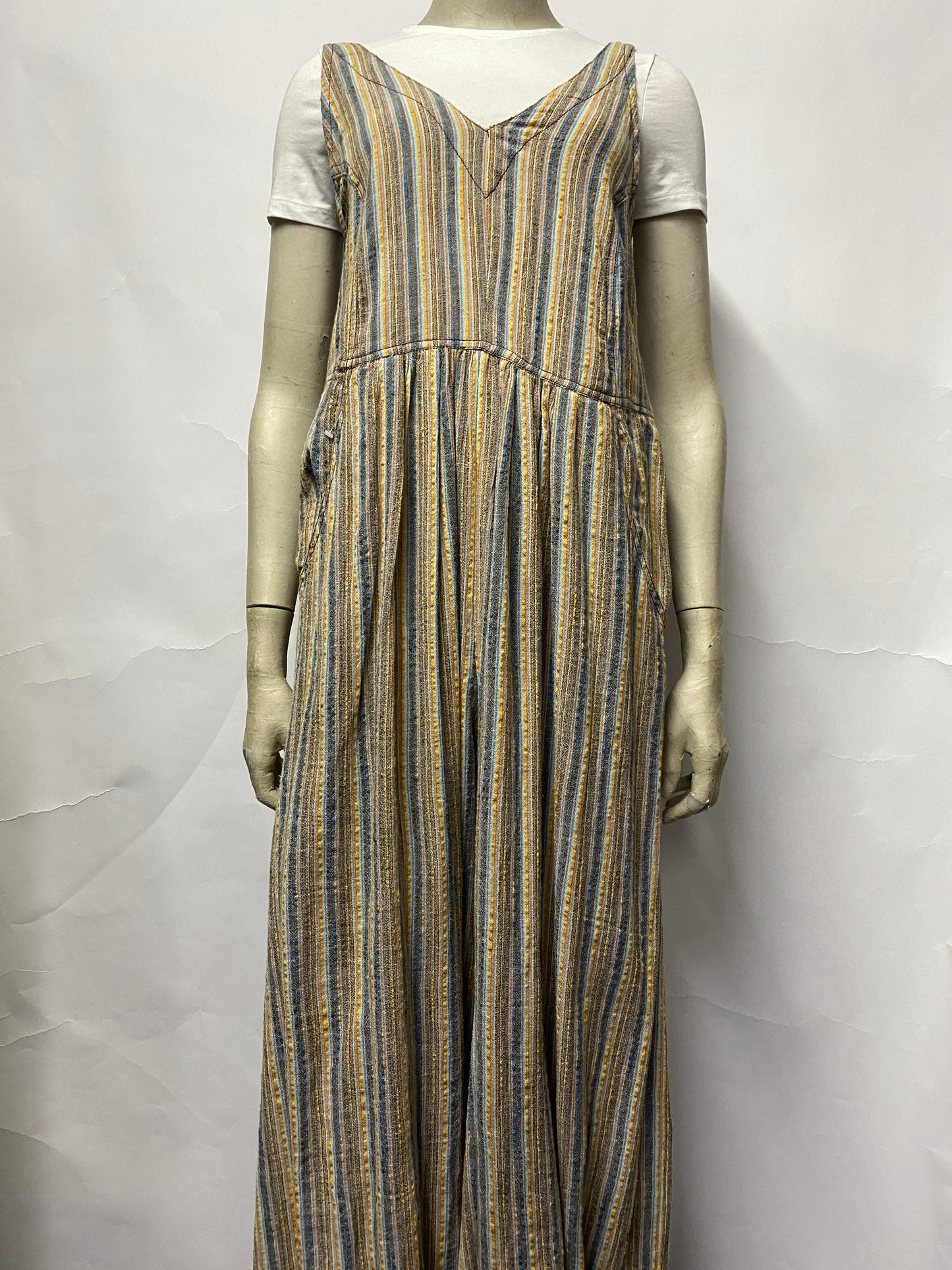 Free People Pastel Multi Coloured Cotton Jumpsuit Small BNWT