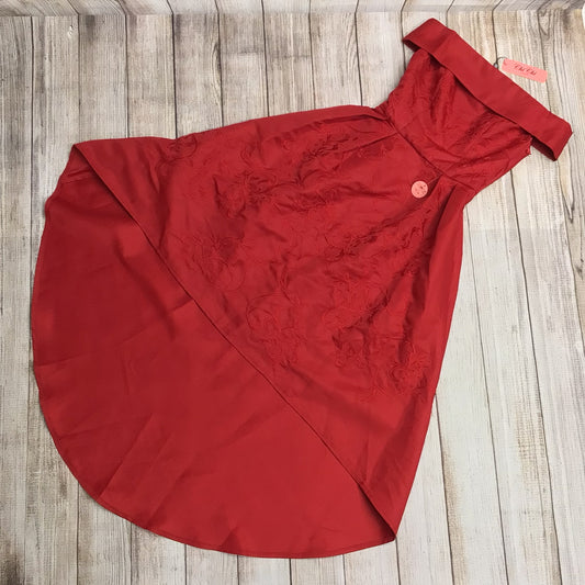 BNWT Chi Chi London Red Heloise Bandeau High Low Dress Size 8