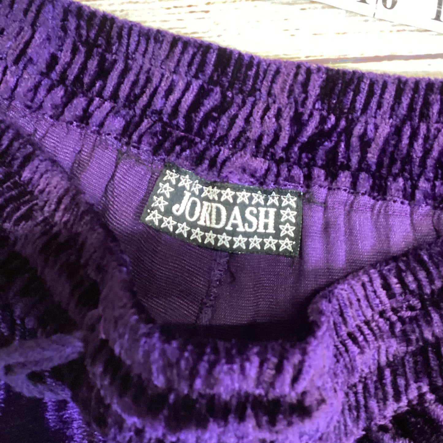 Vintage Jordash Purple Crushed Velvet Trousers W30