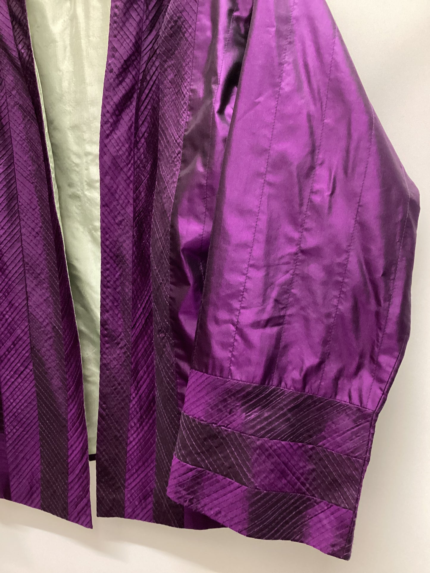 East 100% Silk Purple Kimono Jacket Size 14