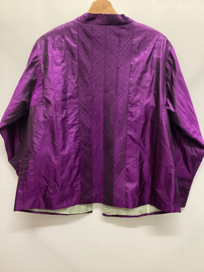 East 100% Silk Purple Kimono Jacket Size 14