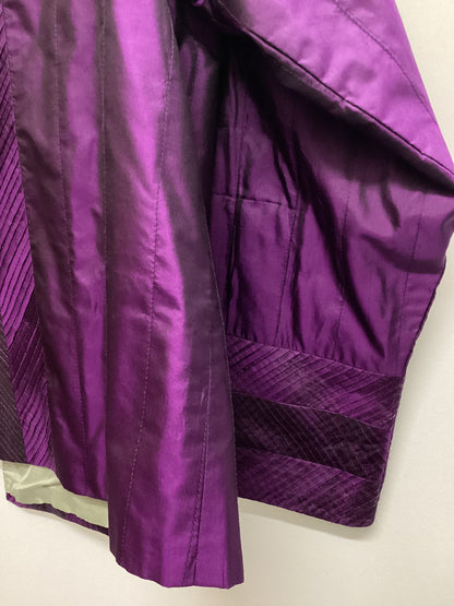 East 100% Silk Purple Kimono Jacket Size 14