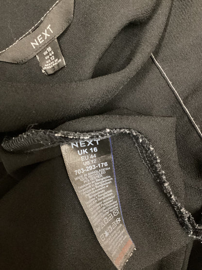 Next Black Top White Overstitch Size 16