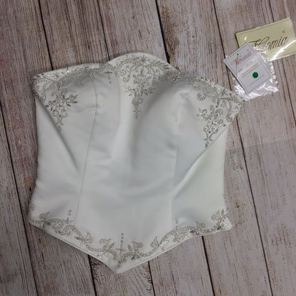 Veromia Ivory Top & Skirt Wedding Dress 2 Piece Size 14