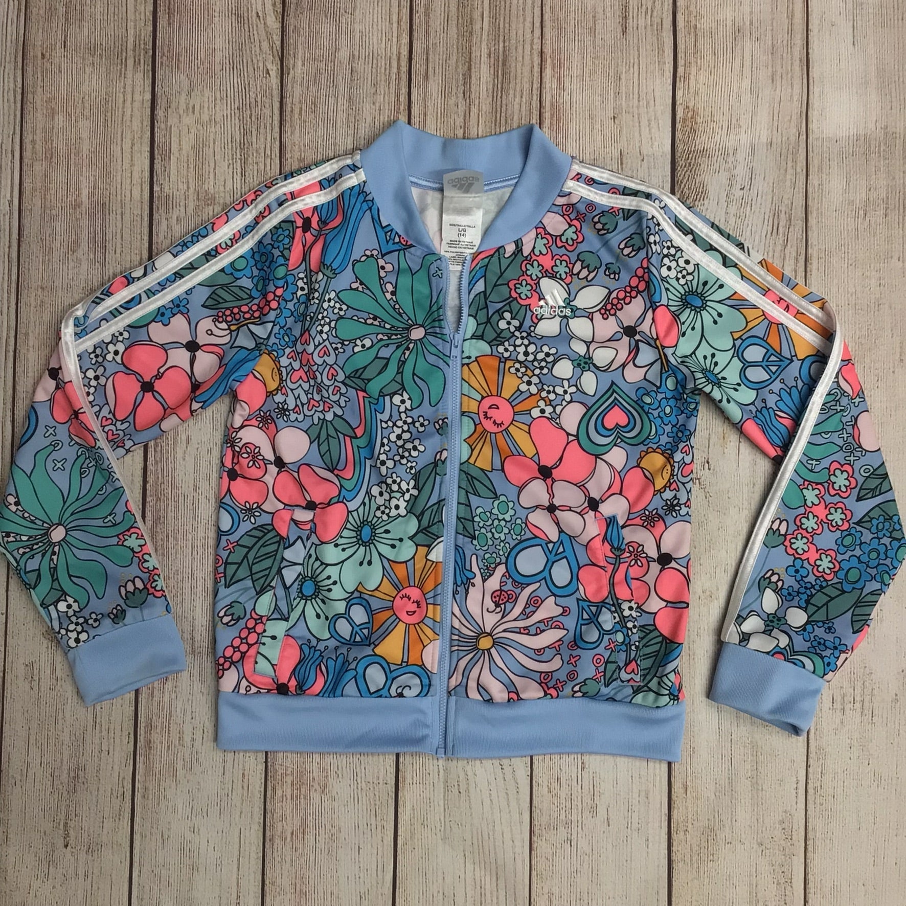 adidas printed track jacket