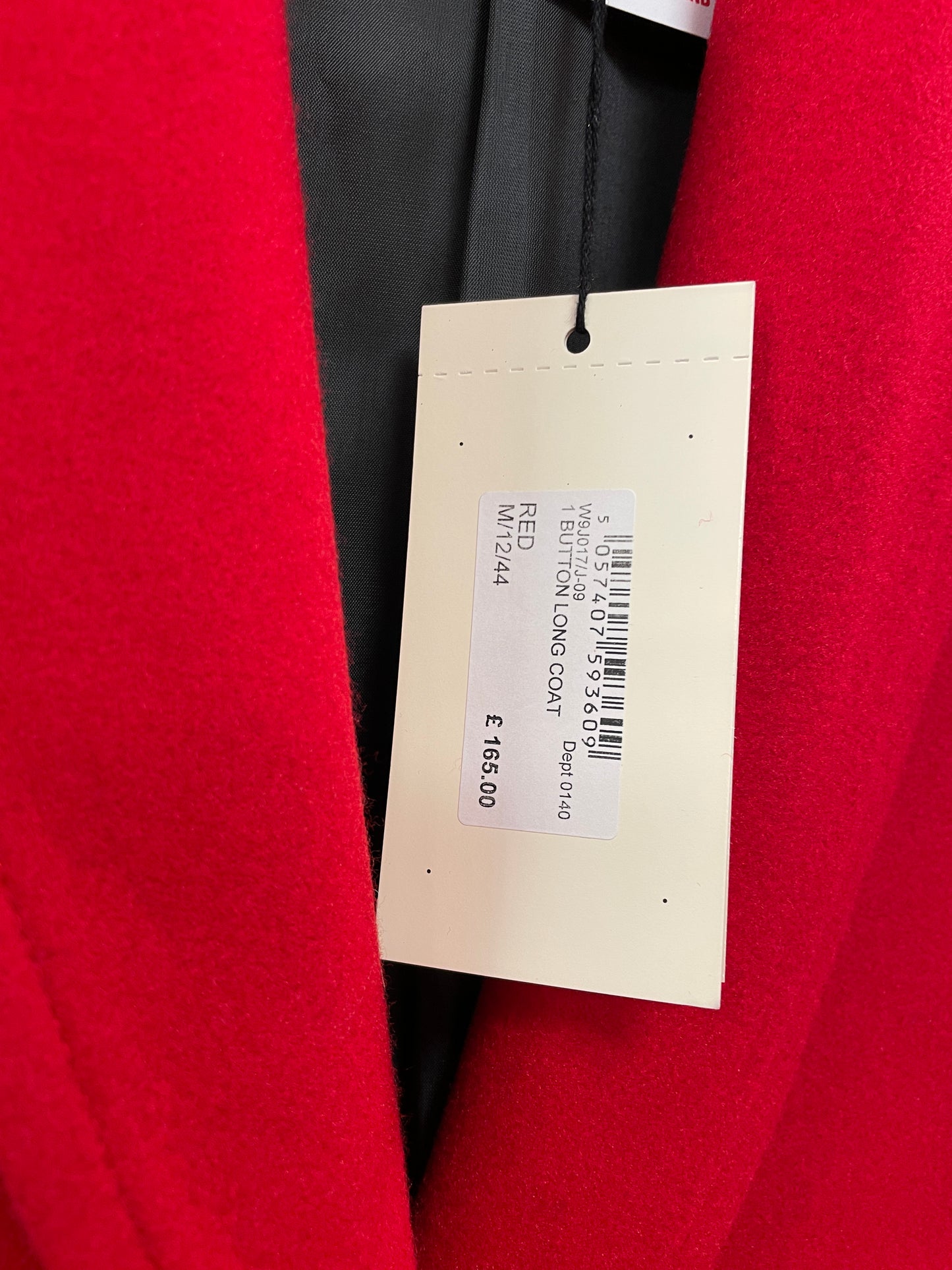 James Lakeland New with Tags Red Long Maxi Wool Blend Coat 12