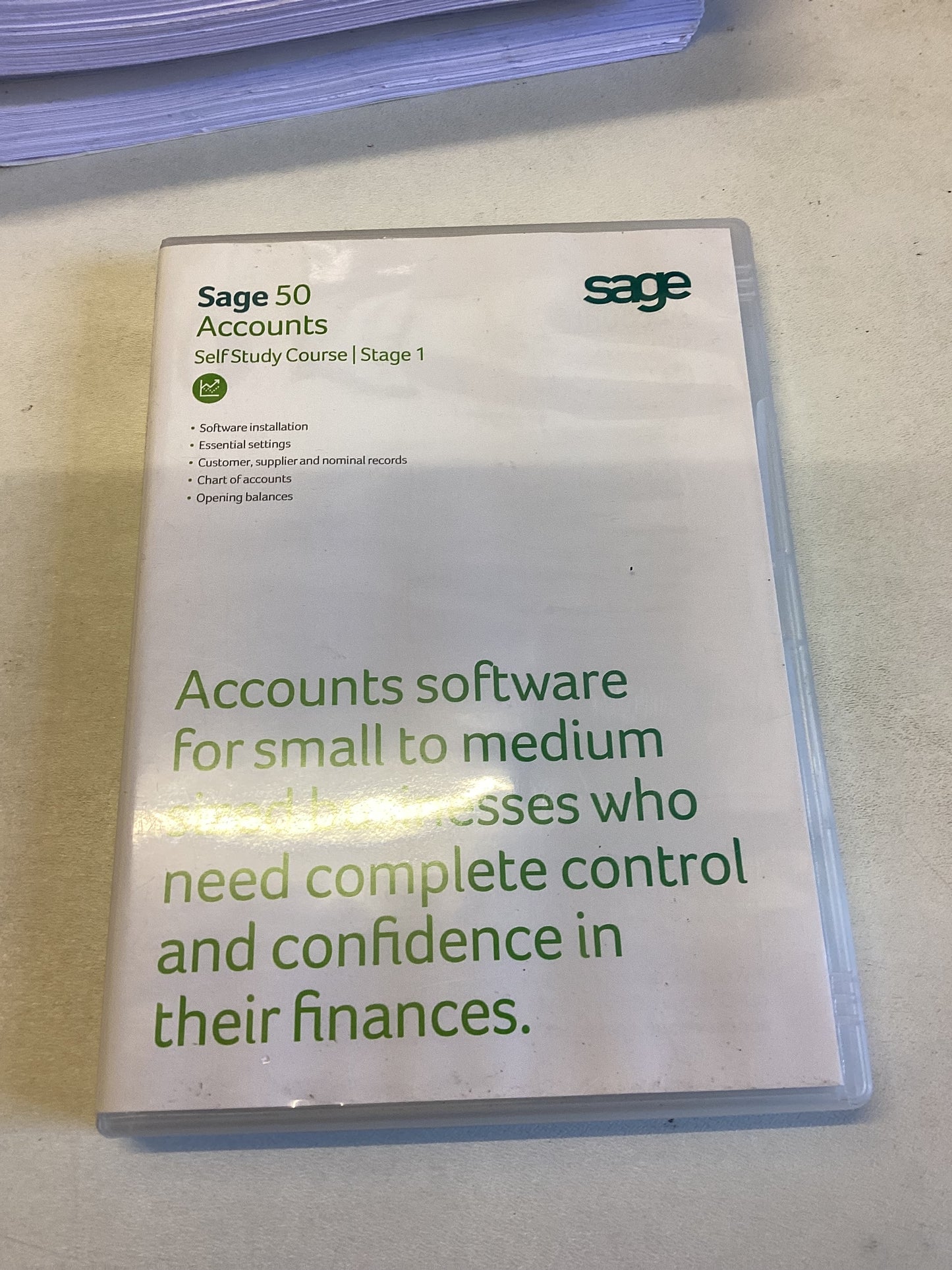 Sage 50 Accounts 3 Ringbinders and 1 Softwear Professional 2016 V22 Beginners, Advanced, Intermediate