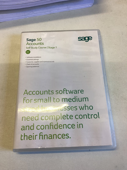 Sage 50 Accounts 3 Ringbinders and 1 Softwear Professional 2016 V22 Beginners, Advanced, Intermediate