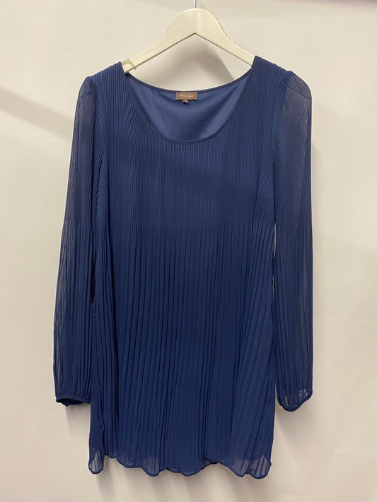 Phase Eight Navy Pleated Mid Length Tunic Dress 16