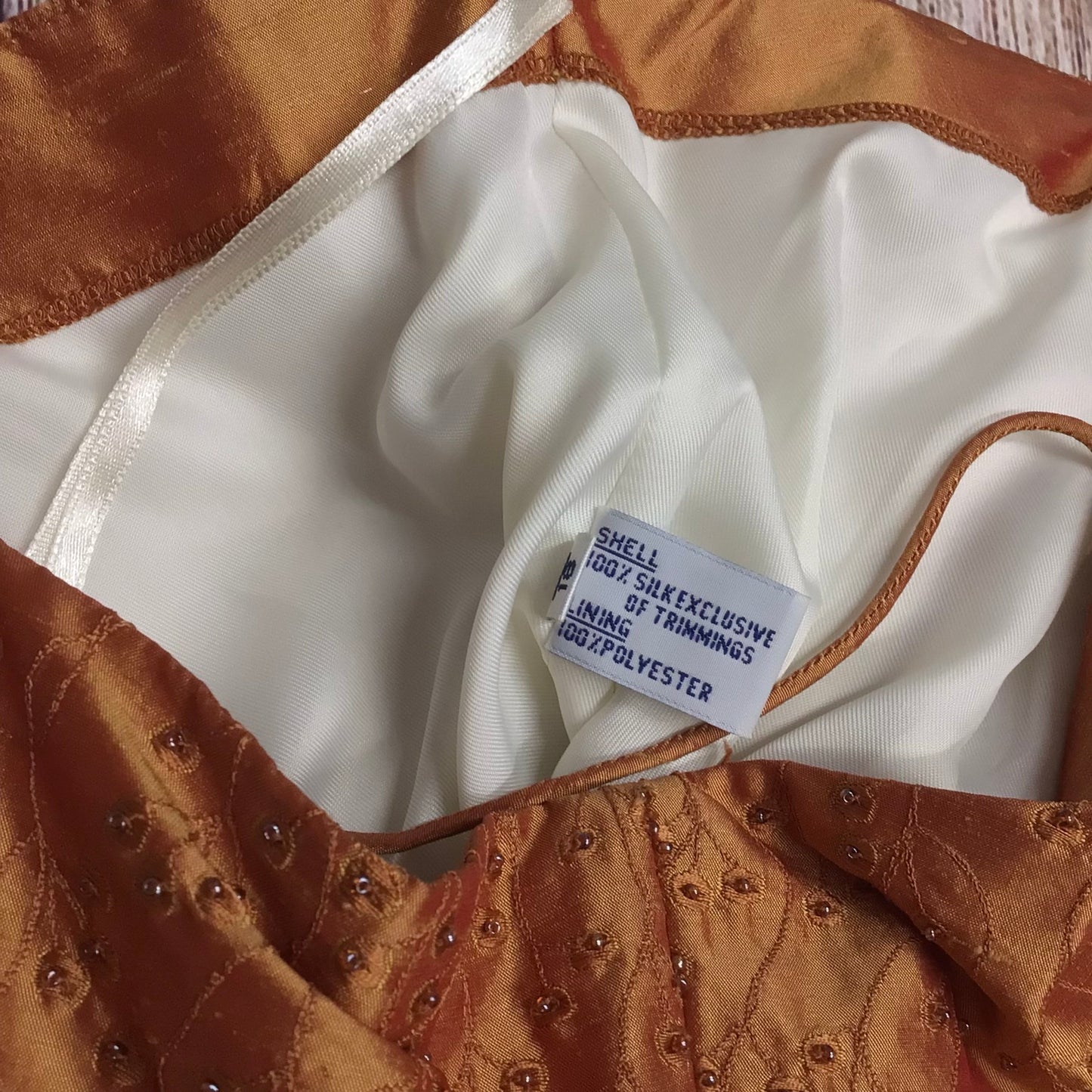 BNWT Anu Pam Classic Burnt Orange Spaghetti Strap Bridesmaid Dress Size 18