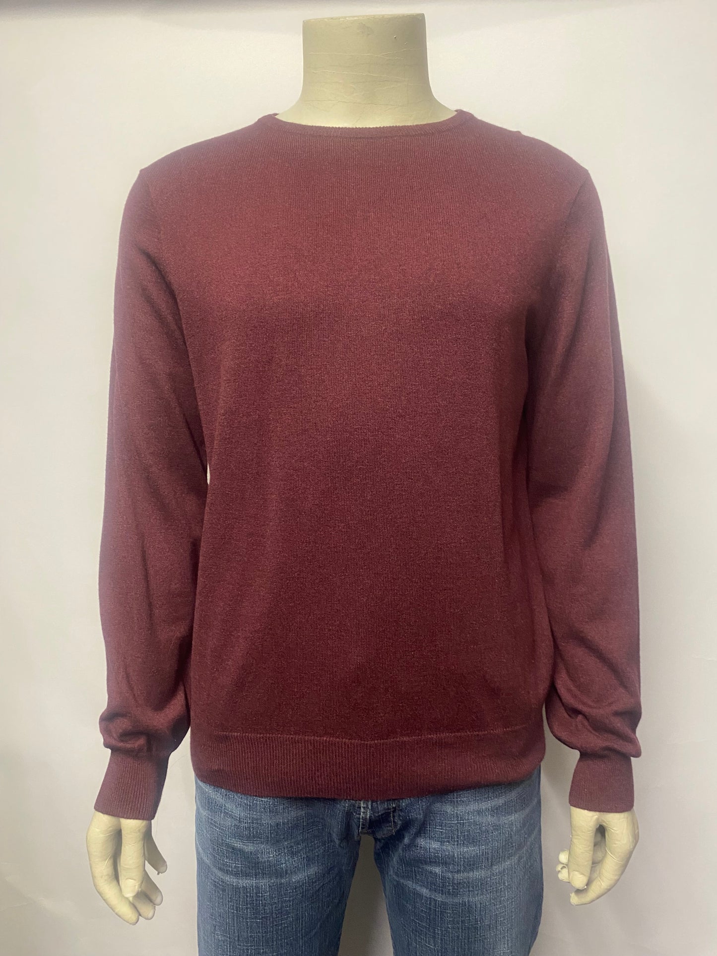 J Crew Burgundy Light Cotton and Cashmere Pull Over Medium BNWT