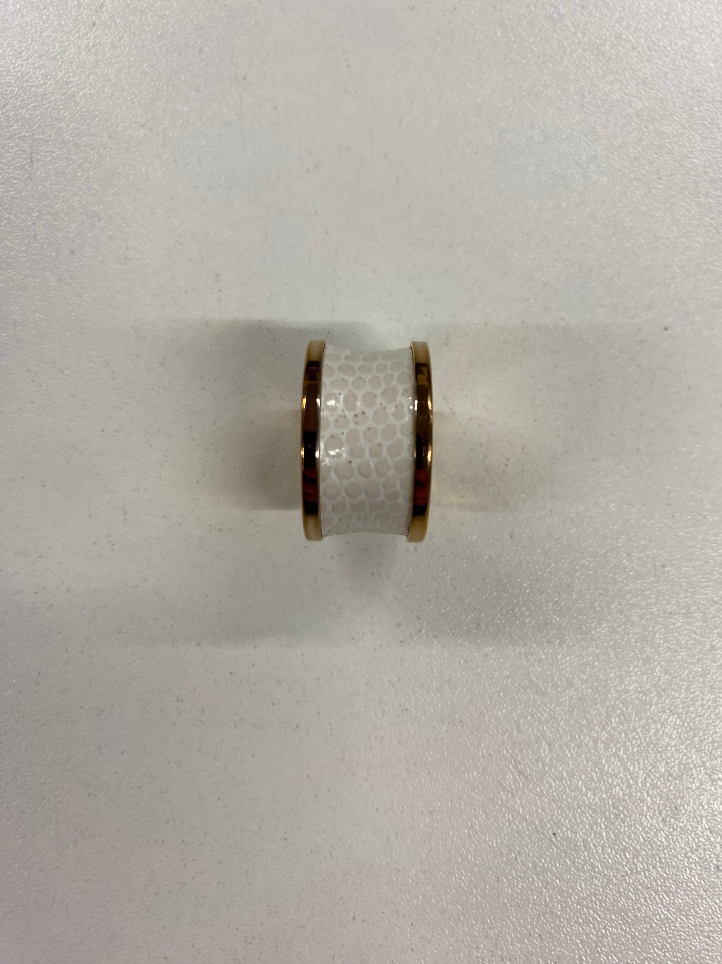 Calvin Klein Bronze and White Snake Effect Ring in Box