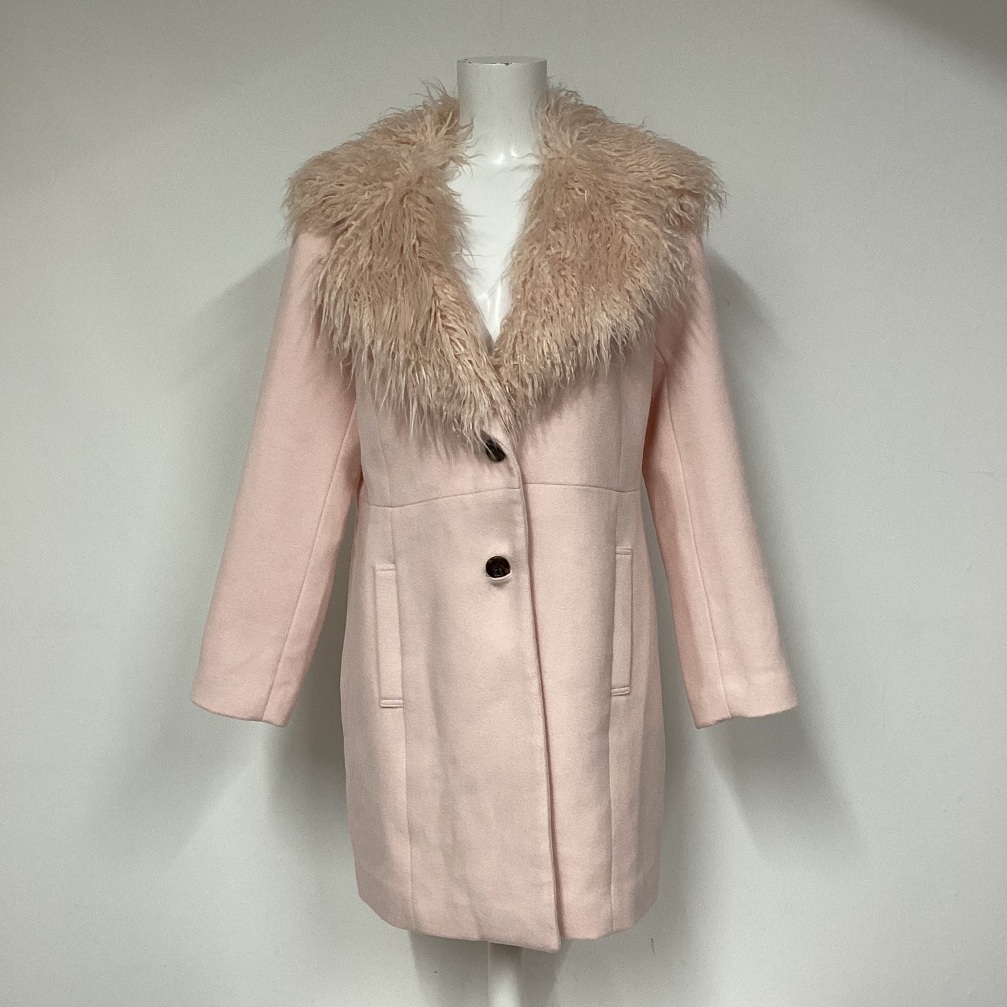 BNWT Lost Ink Curve Baby Pink Coat Size 16