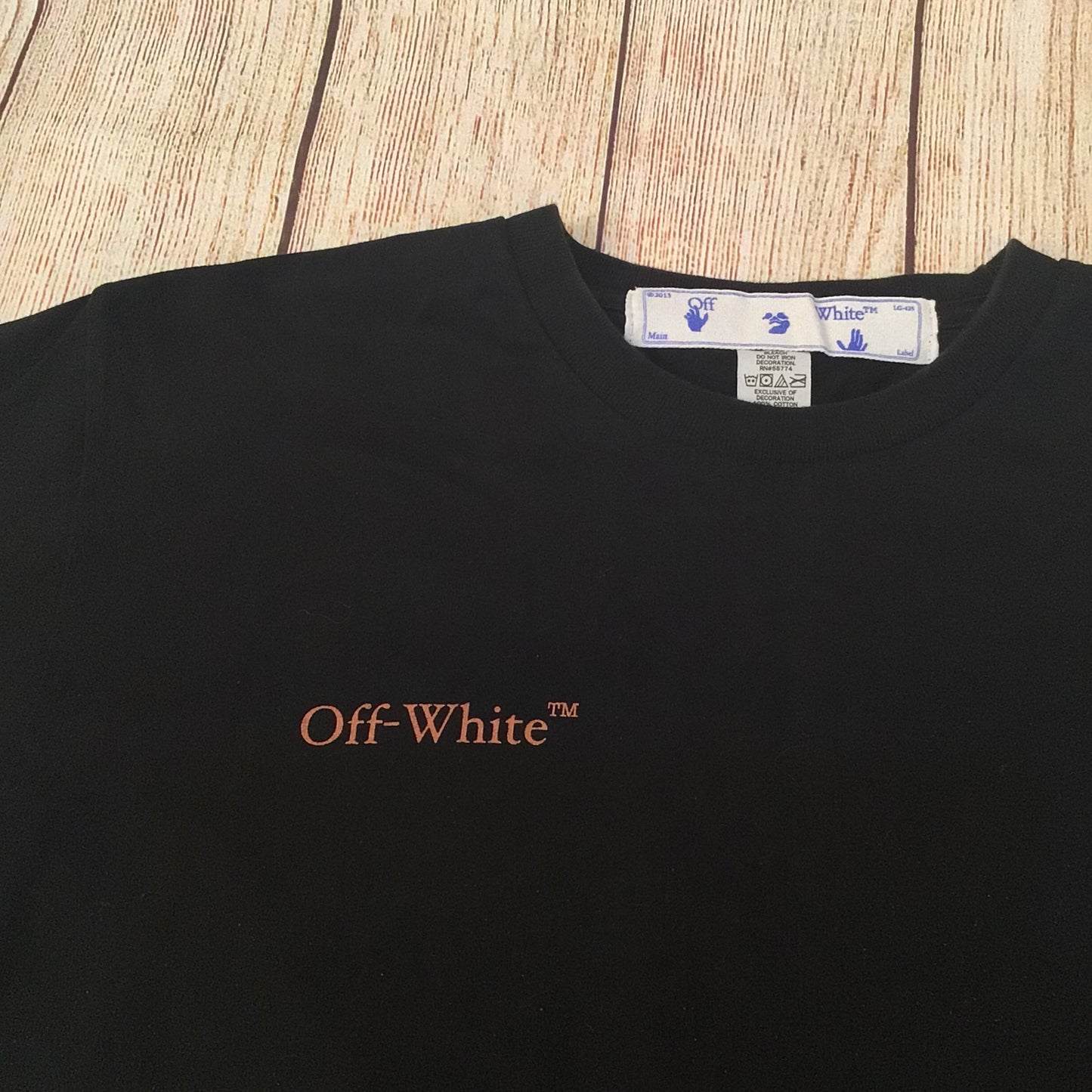 OFF-WHITE c/o Virgil Abloh Travis Scott Black Cotton T-Shirt Size L