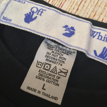 OFF-WHITE c/o Virgil Abloh Travis Scott Black Cotton T-Shirt Size L