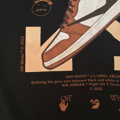 OFF-WHITE c/o Virgil Abloh Travis Scott Black Cotton T-Shirt Size L