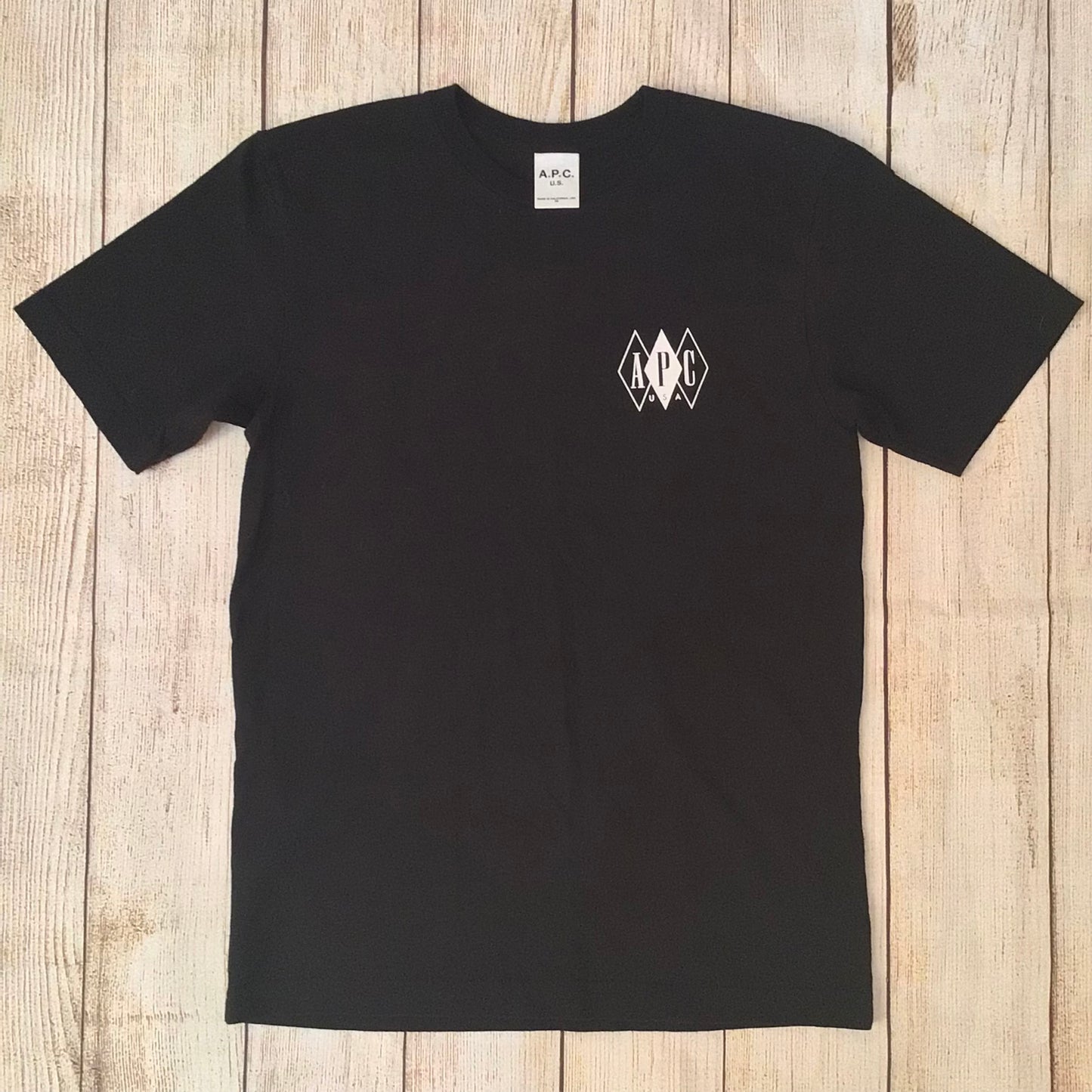 A.P.C. Black Cotton Jessie Tee T-Shirt Size XS