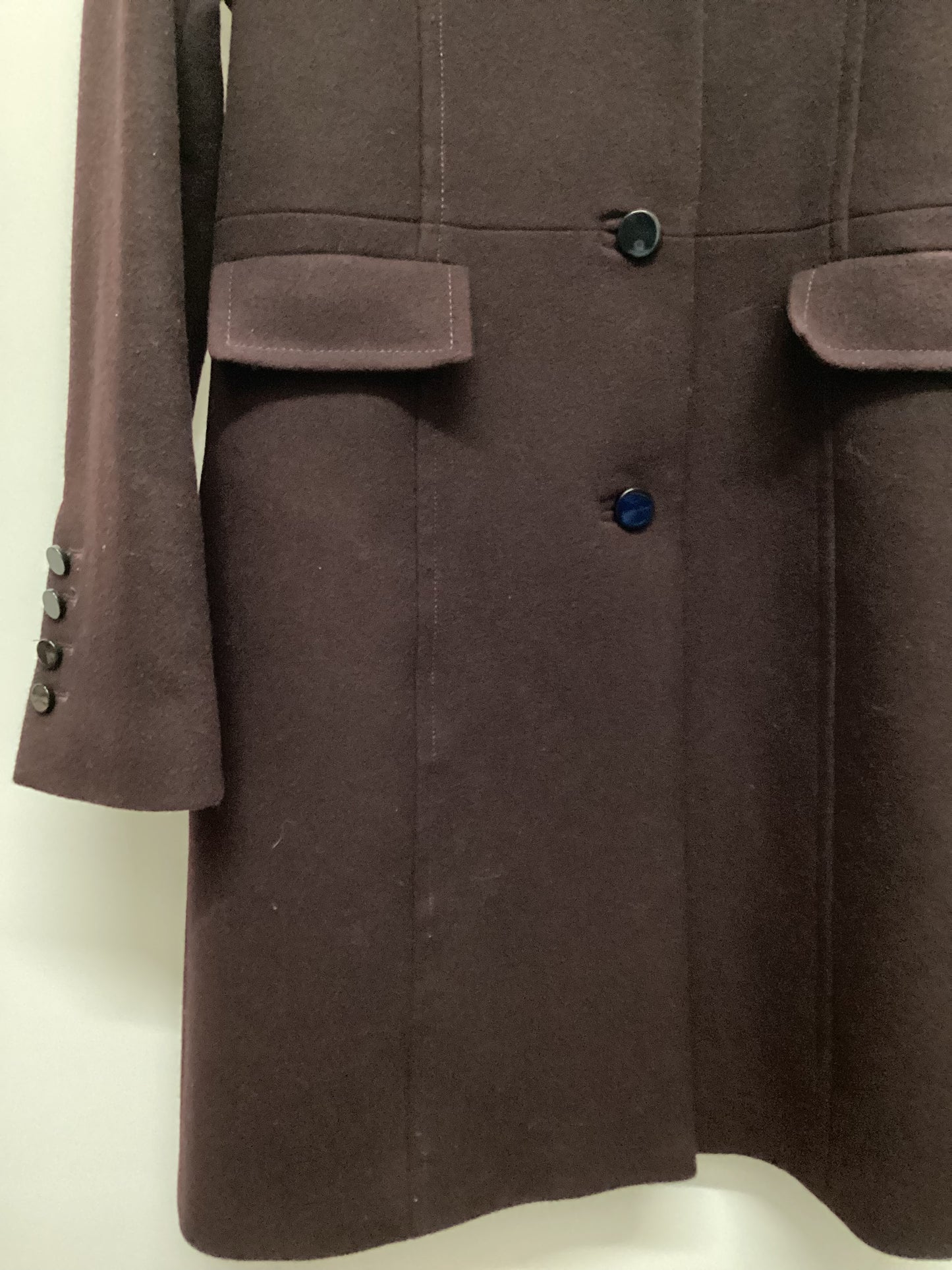 Hobbs Dark Red Wool Blend Coat Size 12
