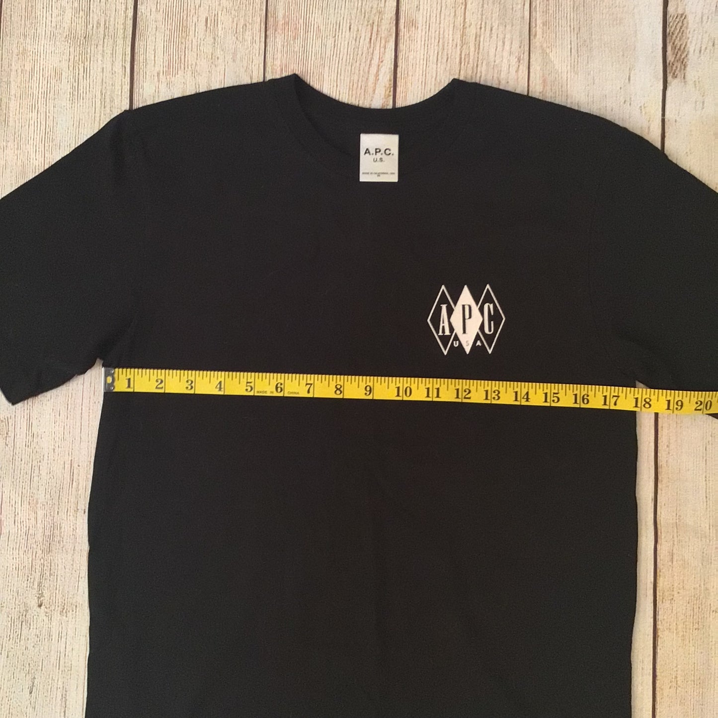 A.P.C. Black Cotton Jessie Tee T-Shirt Size XS