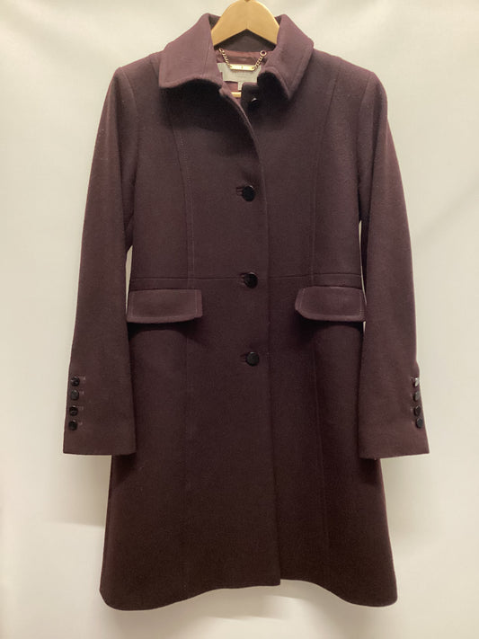 Hobbs Dark Red Wool Blend Coat Size 12