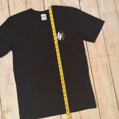 A.P.C. Black Cotton Jessie Tee T-Shirt Size XS