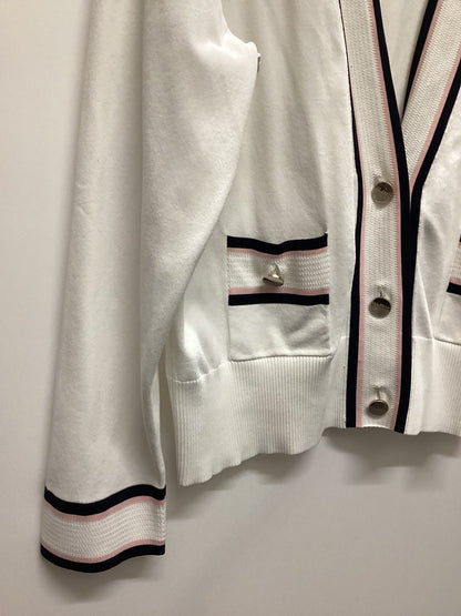 Ted Baker White Pink and Black Stripe Cardigan Size 4 (14)