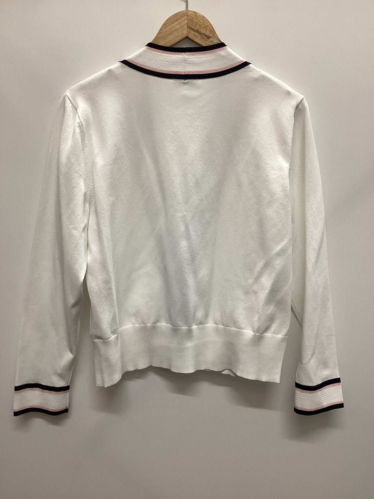 Ted Baker White Pink and Black Stripe Cardigan Size 4 (14)