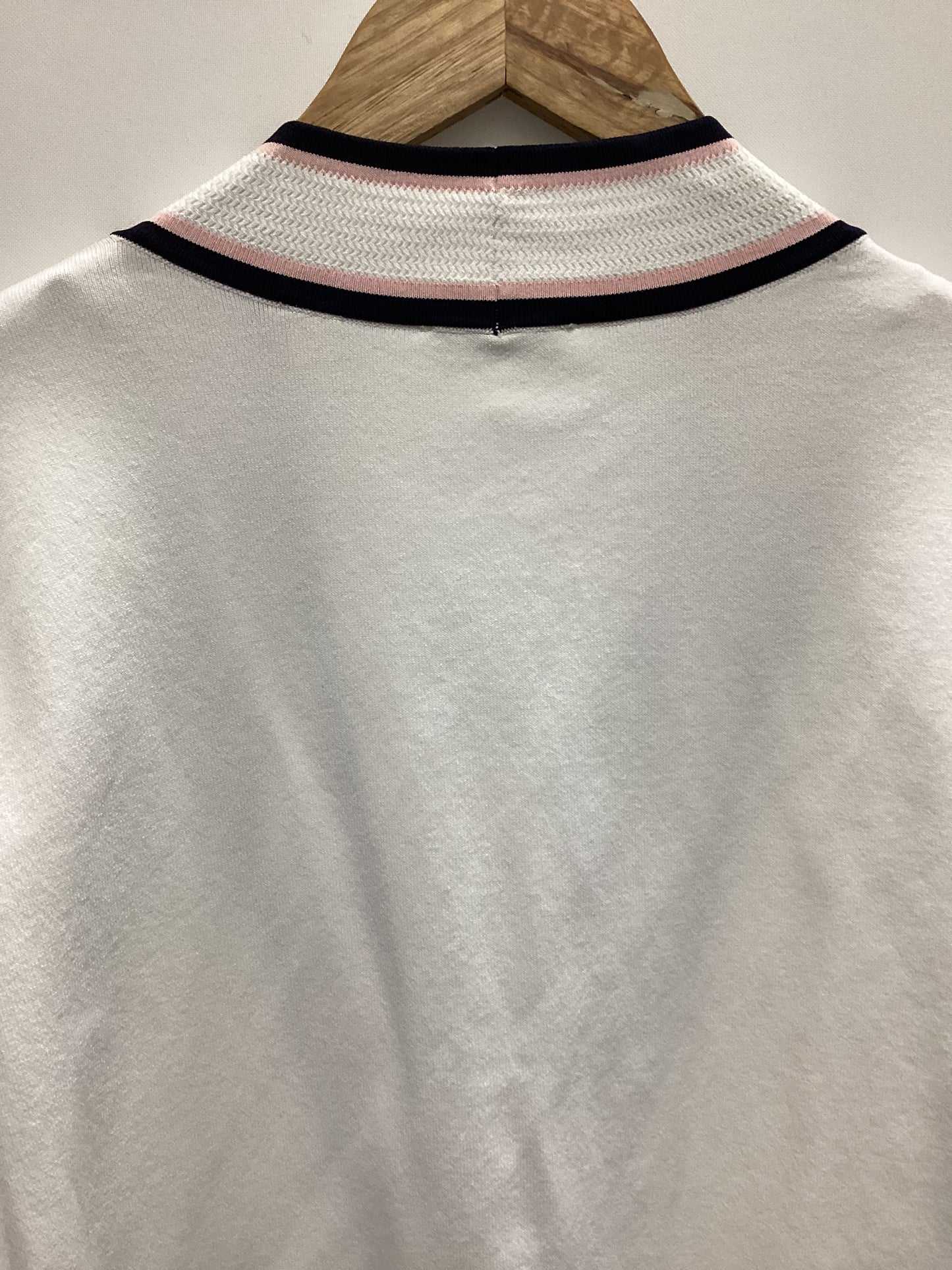 Ted Baker White Pink and Black Stripe Cardigan Size 4 (14)