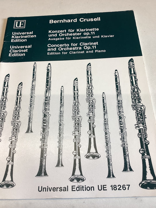 Concerto For Clarinet and Orchestra op.11 Edition for Clarinet and Piano Universal Edition UE 18267