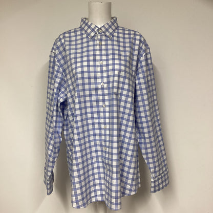 Charles Tyrwhitt Blue White Check Cotton Shirt Size XL