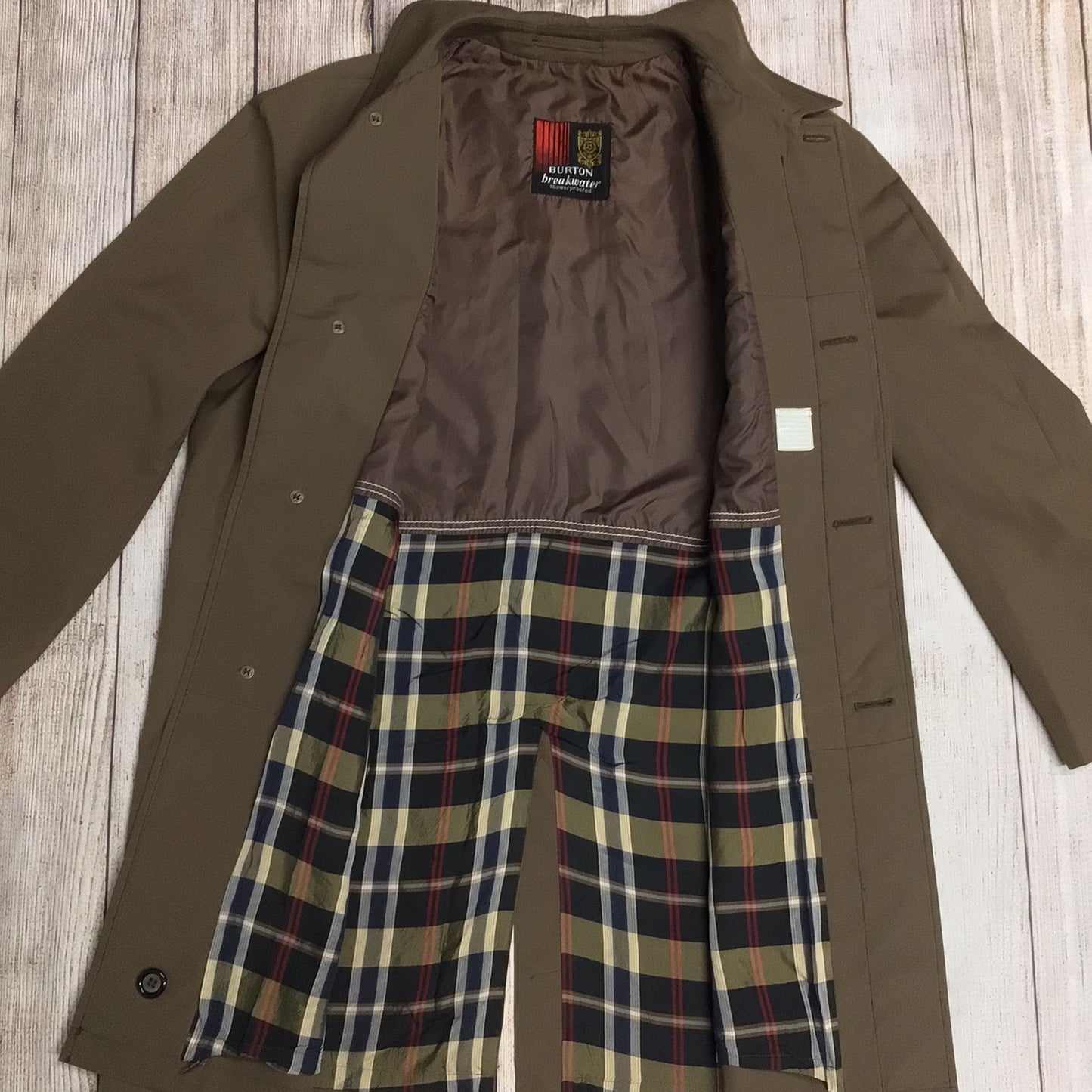 Vintage Burton Breakwater Brown Showerproofed Coat Size Ch 50" (approx.)