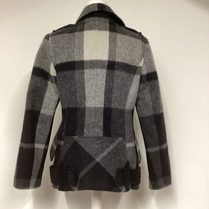 Karen Millen Black Grey Checked Jacket Size 14