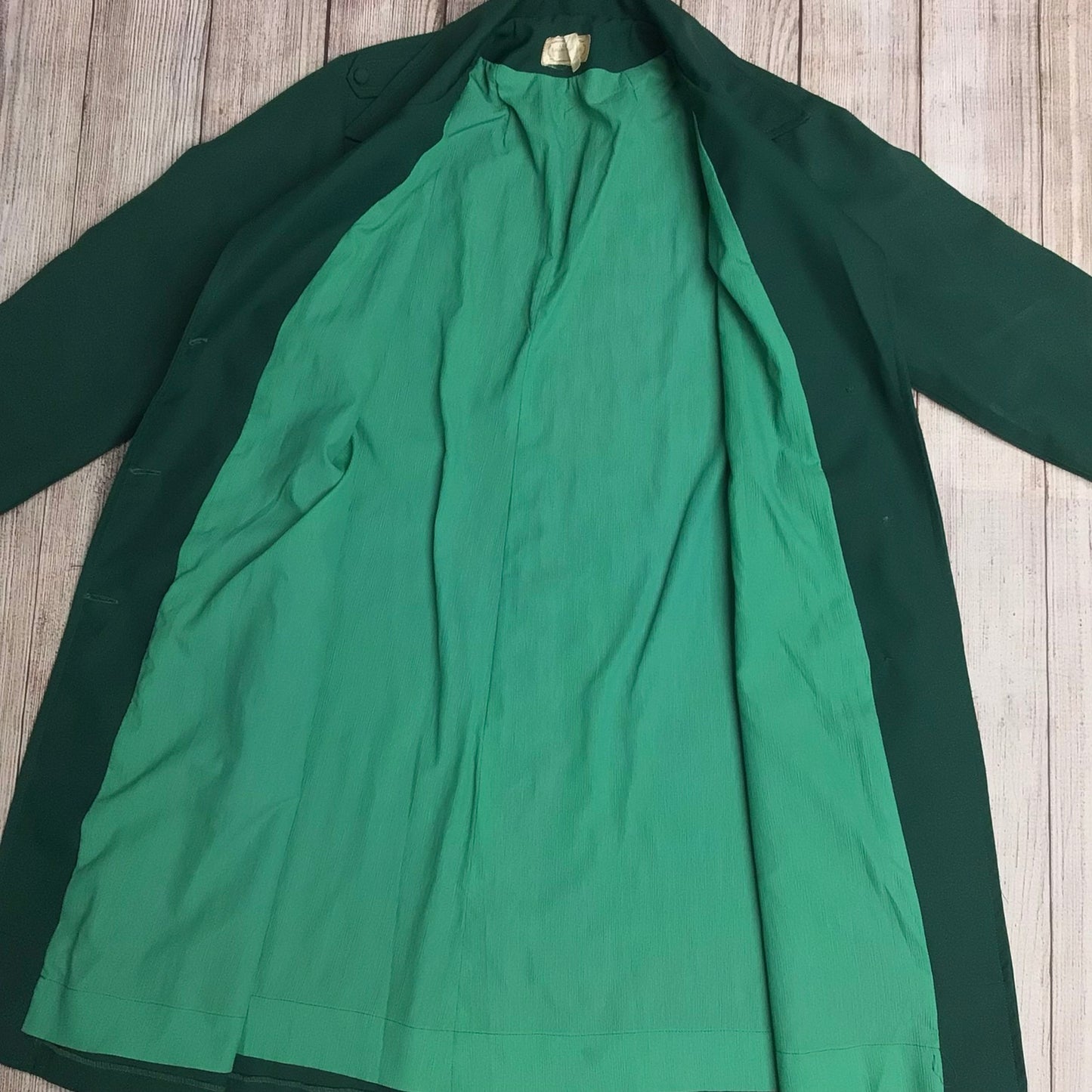 Vintage Celeste Fashion House Green Trench Coat Size Ch48" (approx.)