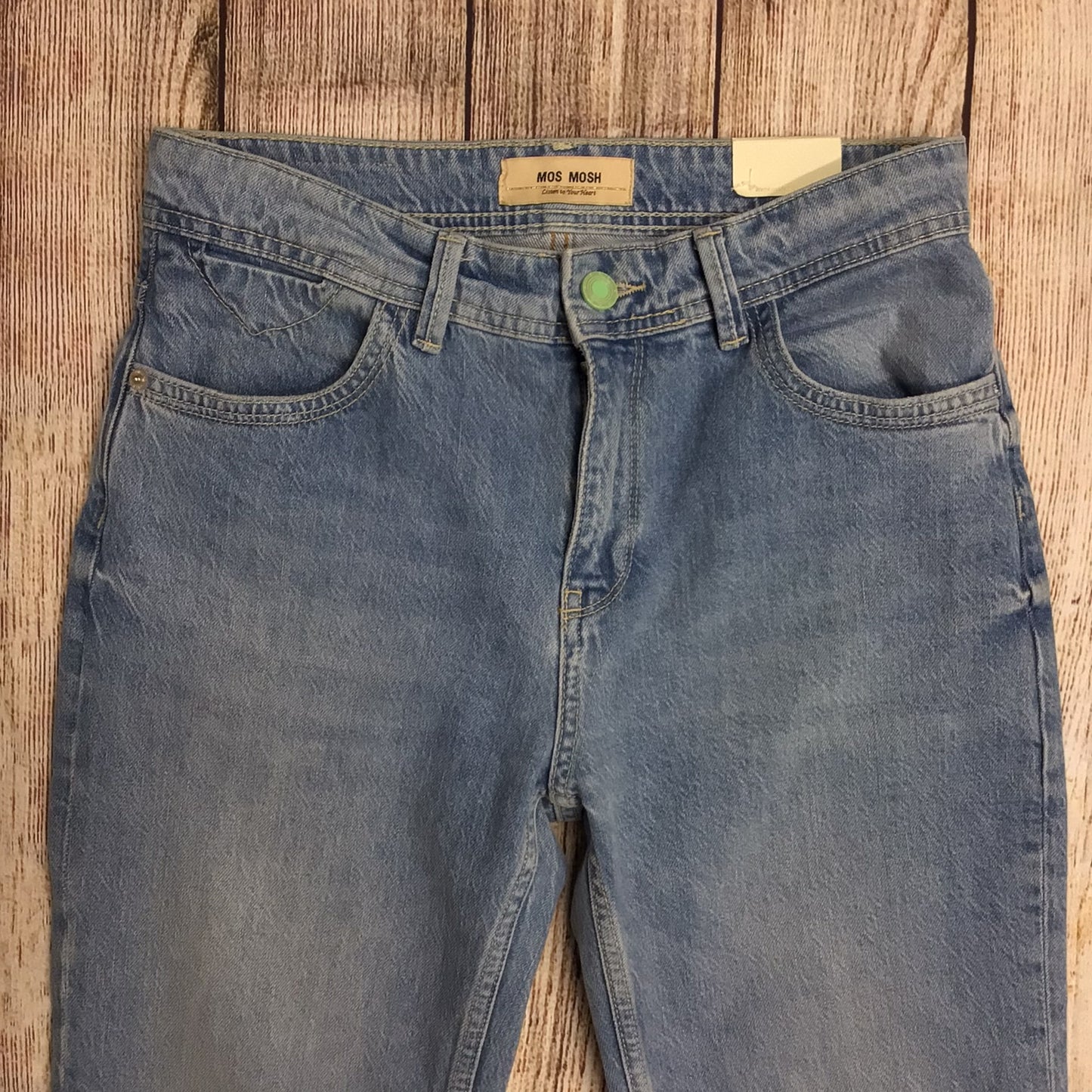 BNWT Mos Mosh Light Blue Everly Turn-Up Jeans 152010 Size S